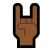 🤘🏾 sign of the horns: medium-dark skin tone display on Windows